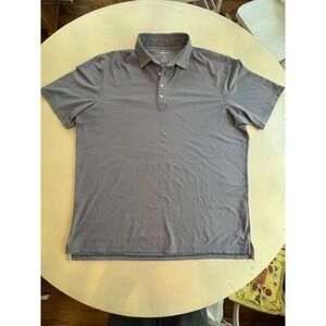 Johnnie-O Mens XL Grey Performance Polo Shirt Short Sleeve Stretch Golf Top